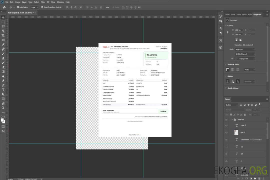Modèle de fiche de paie Techno Engineers aux formats Word et PDF.pdf, 1 template Modèle de fiche de paie Techno Engineers aux formats Word et PDF.pdf, 1 template